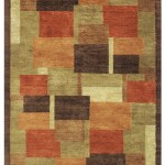 Tibetan-style hand knotted oriental rug with a semi-worsted wool and art silk pile