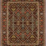 Copper oriental rug with a premium Seridian wool pile